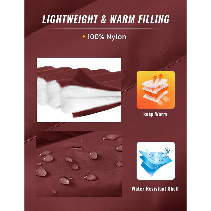 Чоловіча жилетка Rdruko з еко-замші, тепла зимова жилетка для активного відпочинку та туризму, 5 кишень (XL, Бордовий)