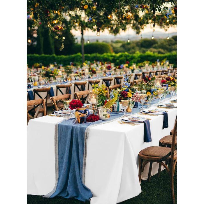 6-Pack White Rectangular Polyester Tablecloth 60 x 102 Inches Polyester Fabric Tablecovers, for Indoor and Outdoor 6 Ft Rectangular Tables, Wedding, Birthday, Party, Table Decoration (152X260cm)