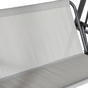 Outsunny Hollywood 2-Seater Garden Swing with Adjustable Canopy, Cushions, Swing Bench with a 220 kg (485 lbs) Weight Capacity, for Garden, Balcony, Grey, 145 x 116 x 172 cm | Aosom