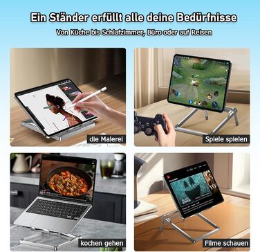 Алюмінієва підставка для iPad та планшетів (4.7–16.5