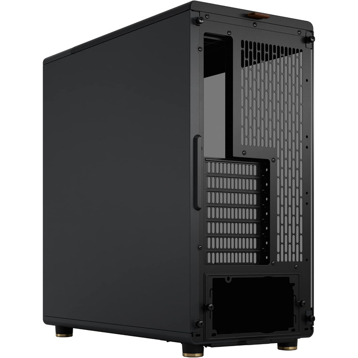 Комп'ютерний корпус Fractal Design North Charcoal Black TG Dark з темним склом, фасад з горіхового дерева, 2 вентилятори 140 мм, USB Type-C, Mid-Tower ATX