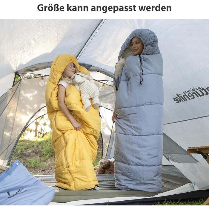 Дитячий спальний мішок Naturehike C100-Gelb для кемпінгу та подорожей (бавовна)