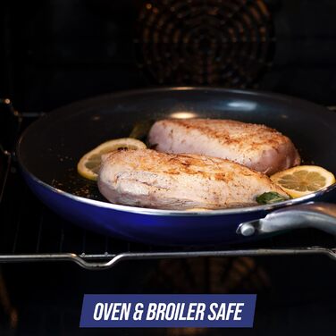 Набір посуду Blue Diamond Cookware Diamantstruktur Keramik Antihaft, 7-10 предметів: каструлі, сковорідки, молочник. Без PFAS, для всіх типів плит, включаючи індукцію. Можна мити в посудомийній машині, витримує температуру до 200°C.