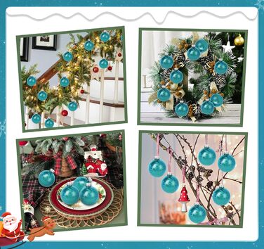 Скляні кулі для прикраси ялинки Hengsong, 24 шт., чорні та золоті, 6 см