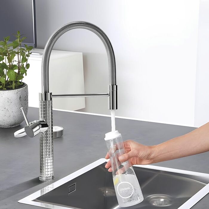 Висувна кухонна змішувач TIMACO з нержавіючої сталі, 360° поворот, одноручний, для кухонної мийки (хром)