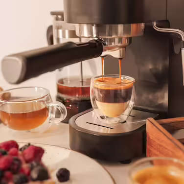 Cecotec Espressomaschine Espresso and Cappuccino Cafelizzia 790 Steel Pro. 1350W, Pressure Gauge, Thermoblock System, 20 Bar Pressure, Automatic Mode for 1-2 Coffees, Swivel Steam Wand, 1.2L, Stainless Steel (Black | Fast, With Pressure Gauge)