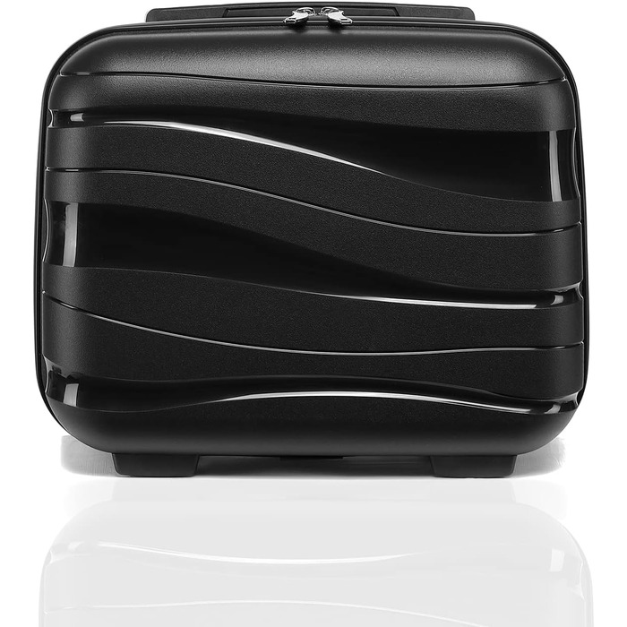 Набір валіз KONO 2 шт: велика валіза-тролі (56 см) + косметичка з поліпропілену, з 4 колесами та TSA-замком (кремовий білий)