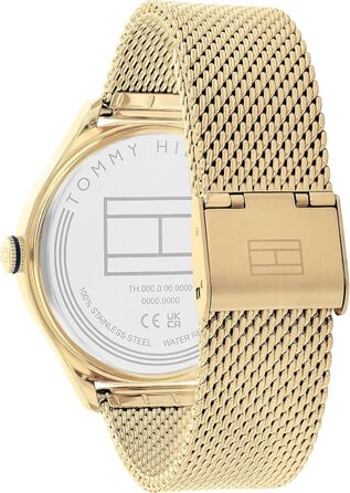 Годинник Tommy Hilfiger для жінок з багатофункціональним циферблатом та кварцовим механізмом, сталевий браслет (Золото)
