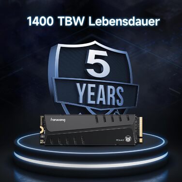 SSD накопичувач Fanxiang M2 2TB NVMe PCIe 4.0 з радіатором - 7400 МБ/с, 6800 МБ/с, для геймінгу та відеомонтажу