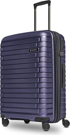 Чохол-валіза на колесах середнього розміру 66 см, розширюється до 75 літрів | З міцного поліпропілену, 4 колеса, TSA-замок | Колекція 04 (фіолетовий металік)