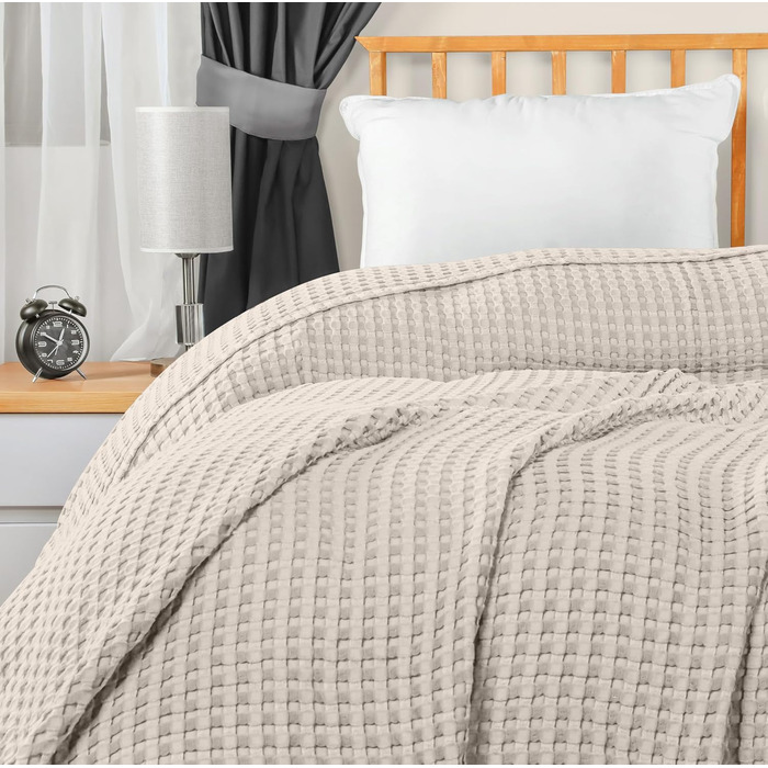 Плед Baumwoll Waffeldecke Utopia Bedding: бавовна, вафельна тканина, 152x127 см, хакі