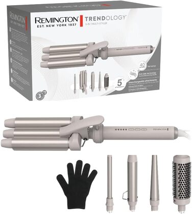 Стайлер Remington Trendology CI41MS5 5в1: плойка, браш, насадки для локонів 13-33 мм