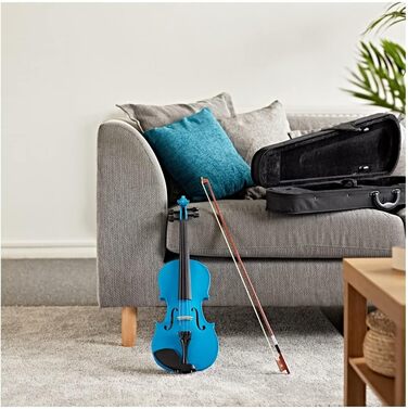 Скрипка для учнів 3/4 від Gear4music з коліумом, струною та футляром, блакитна