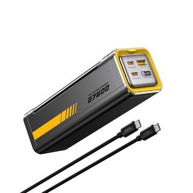 Power Bank AOHI 240W для ноутбуків 27600mAh (99.3Wh) з підтримкою PD 3.1. Ідеально для MacBook Pro, iPad Pro, iPhone, Galaxy, Steam Deck. Сірий колір.