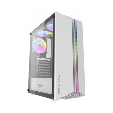 Корпус для комп'ютера darkFlash DK151 LED білий, Midi Tower, 3 RGB вентилятори