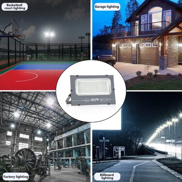 LED Floodlight Outdoor, IP65 Waterproof Outdoor Floodlight LED Spot 30000LM Spotlight Floodlight, Outdoor Floodlight for Backyard, Garden, Workshop, Yard, Driveway, Doors, Garage, Hallway (Cool White, 600W)