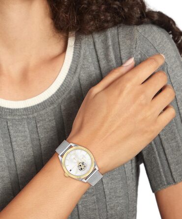 Годинник Tommy Hilfiger для жінок з циферблатом Multi, кварцовий, з шкіряним або металевим ремінком (срібно-білий, нержавіюча сталь)