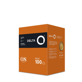 Кавові капсули Delta Q AQtivus, мелена кава для кавомашин Delta Q, інтенсивність 8, смак з нотками горіхів та фруктів, 100 капсул