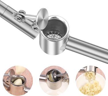 Прес для часнику з нержавіючої сталі - практичний кухонний помічник, міцний та стабільний