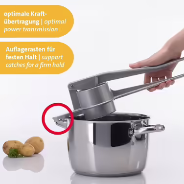 Westmark Spätzle/Potato Press, With Round Perforation, Die-Cast Aluminum, Length: 41 cm, Spätzle Press, Silver, 61102260