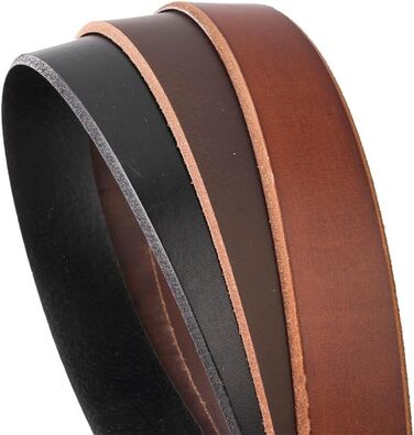 Чоловічий шкіряний ремінь: класичний джинсовий ремінь для чоловіків з подарунковою коробкою. Чорний колір, розмір L (32W-35W, 105 см)