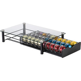 Організатор для капсул Vertuo/Nespresso: тримач для 40 капсул з ручкою (чорний)