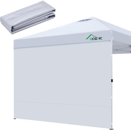 3 Side Walls for 3x3M Gazebo, Gazebo Side Wall for Garden Gazebo and Pop-Up Gazebo with Velcro, 210D Waterproof, Without Awning (White, 1 Side Wall)