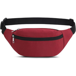 Спортивна поясна сумка на пояс, водонепроникна, для жінок та чоловіків, нейлон, для туризму, бігу, собак, червона