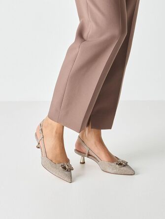 Туфлі жіночі Tamaris 1-29512-46 Pearl Glam, розмір 41 EU - слінгбеки з перламутровим блиском
