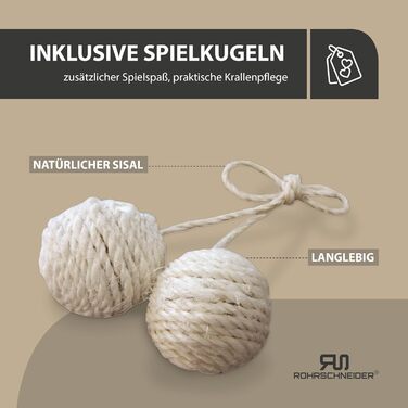 Драбина-стілець для котів Rohrschneider Kratzbaum Travel сірого кольору з інтегрованим м'ячиком та гамаком