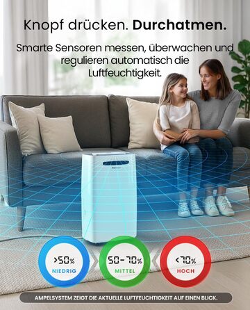 Про Breeze - відбійник повітря 20 л/24 год. Підходить для приміщень до 30 м². 4 режими роботи, цифровий дисплей, шланг для зливу, функція сушіння білизни, таймер. Захист від вологи та плісняви.