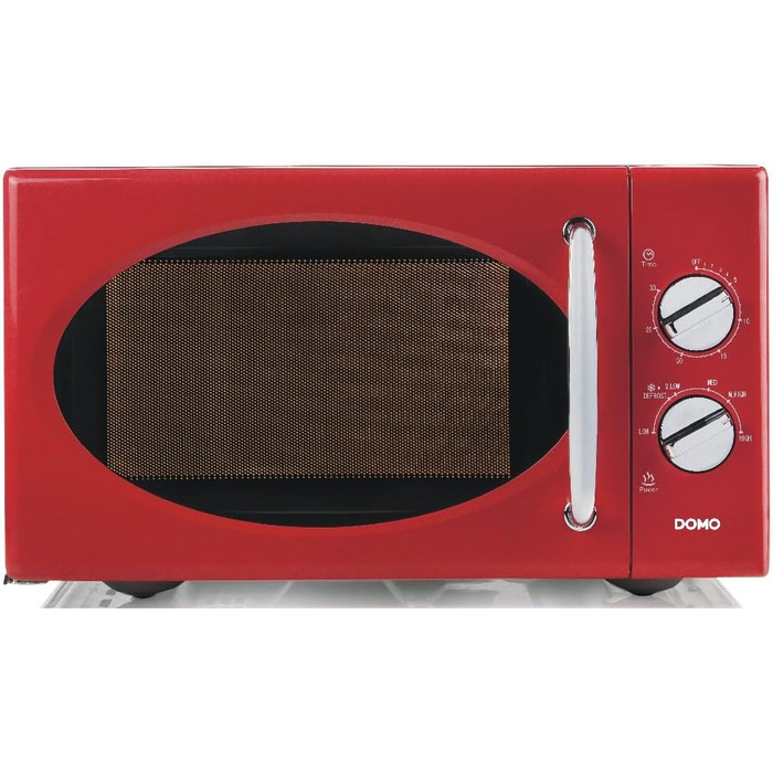 Мікрохвильова піч DOMO DO3125 Retro, 25L, 900W, білий (червоний)