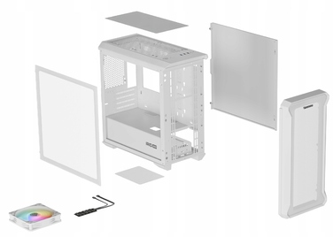 Корпус Genesis IRID 503 ARGB LITE Mini Tower, білий