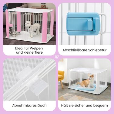 Забіг для цуценят Iris Ohyama з дверцятами та знімним дахом, 60 см, білий. Забіг для котів, переноска для собак, для вулиці та дому. Підходить для цуценят, середнього розміру. Модель CLS-1130