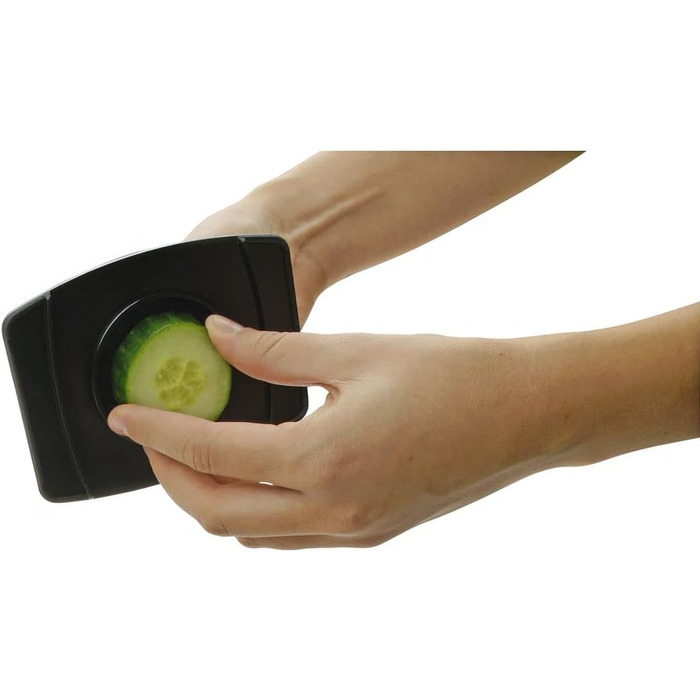 Набір для нарізки овочів Fackelmann з контейнером для залишків – овочерізка з двосторонньою нержавіючою сталлю, преміум-якість, білий/чорний, 1 шт.