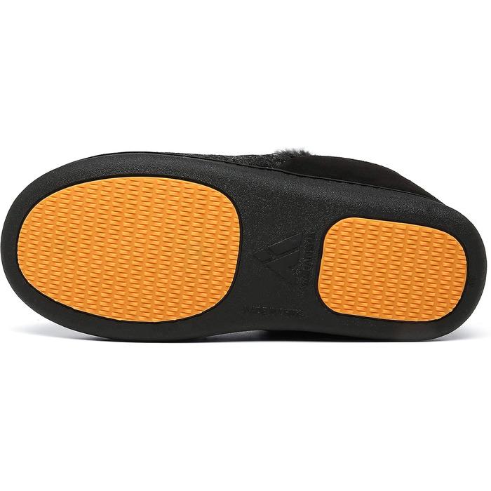 Тапочки халатні Mishansha Herren Winter з підкладкою Memory Foam, тепла зимова модель, розмір 39-48, колір: димний чорний