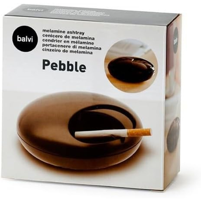 Пепельниця Balvi Pebble з кришкою, керамічна, сучасний дизайн