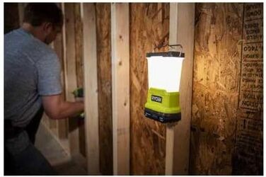 RYOBI 18V ONE+ Cordless LED Lantern Light RLL18-0 (3 brightness levels with 60, 400, and 850 lumens, battery and charger not included)