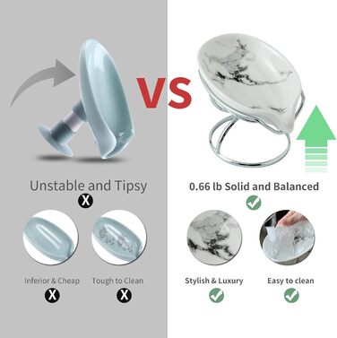 Керамічна миска для мила Dobbyby у формі листя з самозливним механізмом, сріблястого кольору, для ванної, душу, кухні.