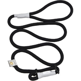 Leine - Training lead for dogs - 2in1 dog collar and lead - Slip lead - Retriever lead with integrated collar (Small/Medium - Color: ) - Length 120 cm, Diameter 1 cm (S/M, Black)