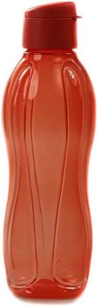 Tupperware To Go Eco 1000ml Eco Easy Flip Top Drinking Bottle EcoEasy XL 1 Liter (Pastel Orange)