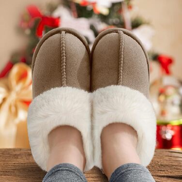 Тапочки домішки жіночі чоловічі зимові теплі зручні з плюшем, м'які, пухнасті, неслизькі, для дому та вулиці (38/39 EU, Хакі)