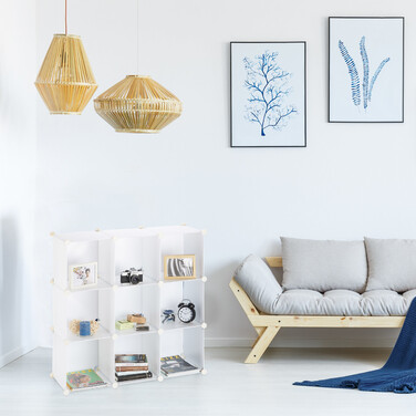 Relaxdays 9-Compartment Shelf Organizer