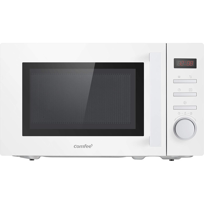Мікрохвильова піч Comfee CMSN 20di біла: 20л, 700W, LED-дисплей, 8 меню, таймер, внутрішнє освітлення