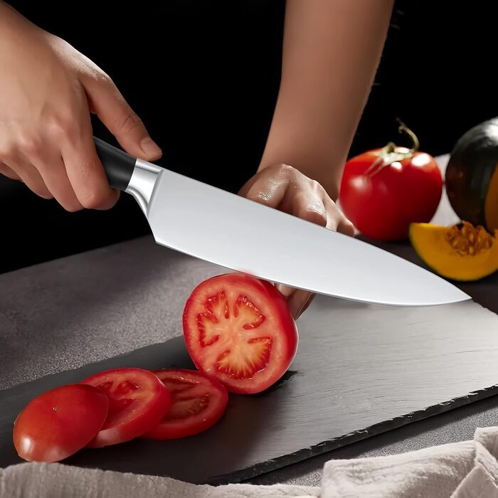 Набір кухонних ножів XFNlumere з нержавіючої сталі (20 см) з ергономічною ручкою - подарунковий набір