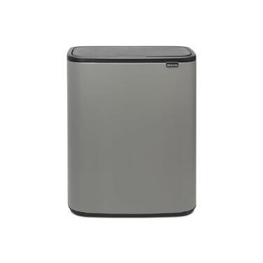 Відро для сміття Brabantia біле, 60 літрів, з внутрішнім відром (сірий мінеральний бетон)