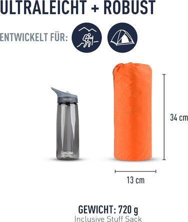 Килимок туристичний Sea to Summit Ultralight Self Inflating Delta Core-V, помаранчевий, великий