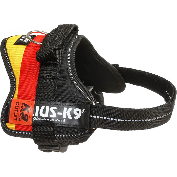 Шлейка для собак K9 Powergeschirr, розмір /2, неонова (XS/Mini-Mini, з символікою Німеччини)