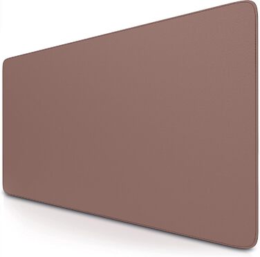 CSL Килимок для миші на стіл XXL з PU шкіри та корка 800x400 мм - Еко килимок для офісу та дому, чорний (коричневий відтінок)