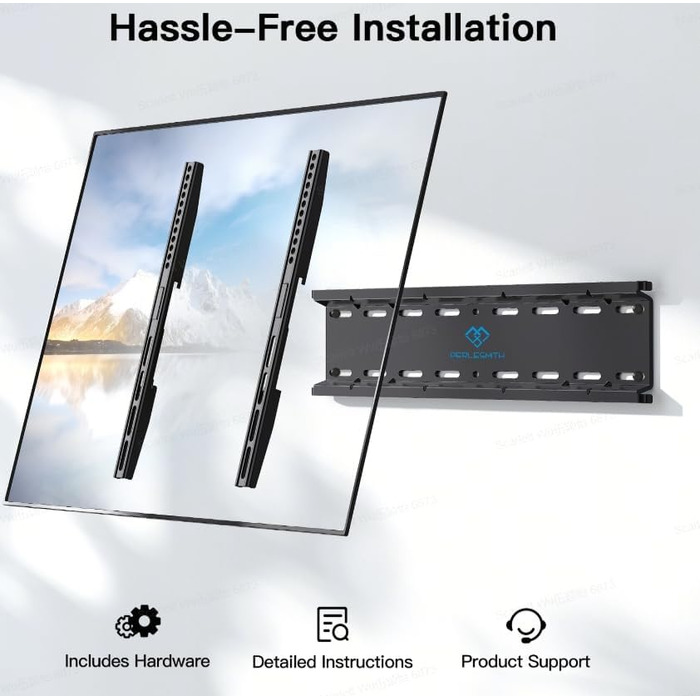 Настінне кріплення для телевізора PERLESMITH Ultraslim 26-75 дюймів, VESA 400x400, до 52 кг